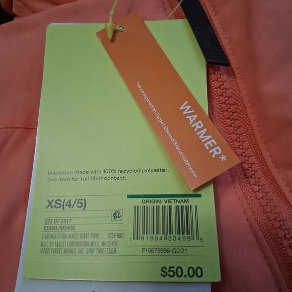 NWT Cold Weather Winter Girl's Hooded Jacket Size 4/5 - Picture 3 of 9